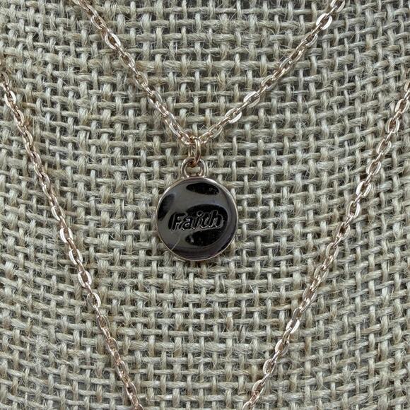 10k gold filled chain. 2 stands faith charm and Jasper pendant handmade NeW Box - Picture 6 of 7